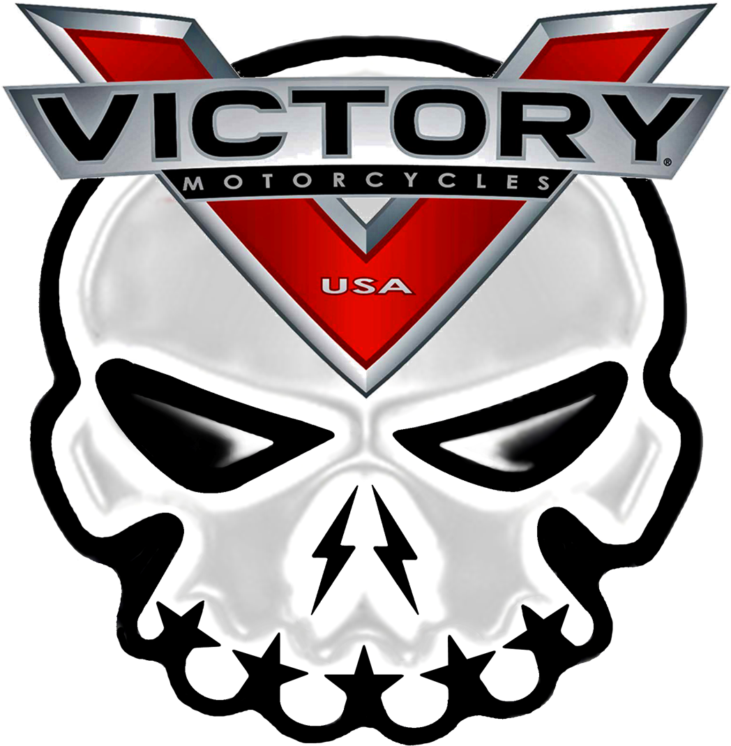 Attitude Skull With Victory Logo - Victory Motorcycles Logo (1087x1099), Png Download