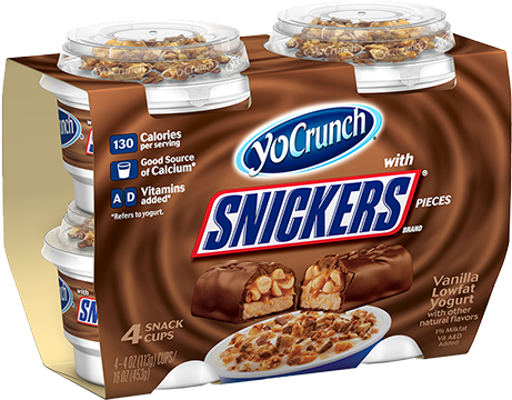 Available In - - Snickers And M&m Yogurt (600x359), Png Download