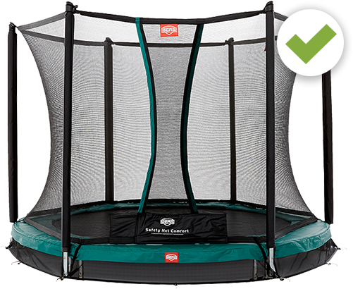 Berg Safety Net - Berg 8ft Inground Talent 240 Trampoline With Safety (560x414), Png Download