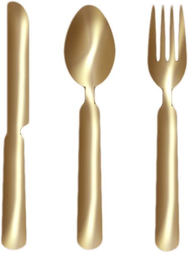 Download Knife Fork Spoon Gold Png Clipart By Clipartcotttage Kitchen Png Image With No Background Pngkey Com