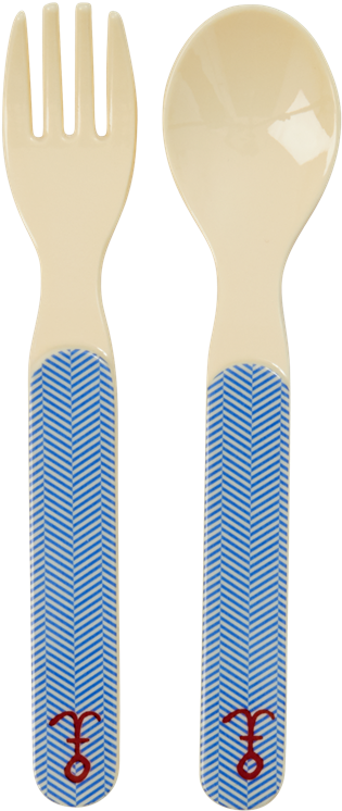 Anchor Print Melamine Spoon & Fork - Cutlery (1024x1024), Png Download