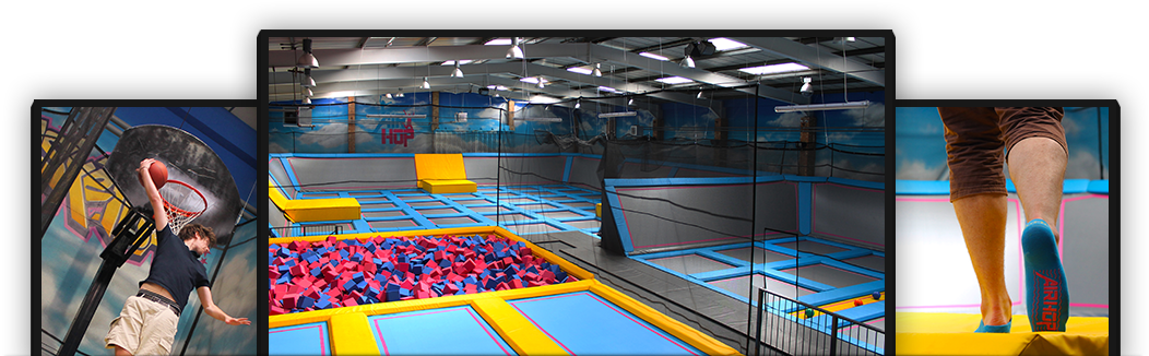 Airhop Is One Of The First Indoor Trampoline Parks - Leisure Centre (1100x352), Png Download