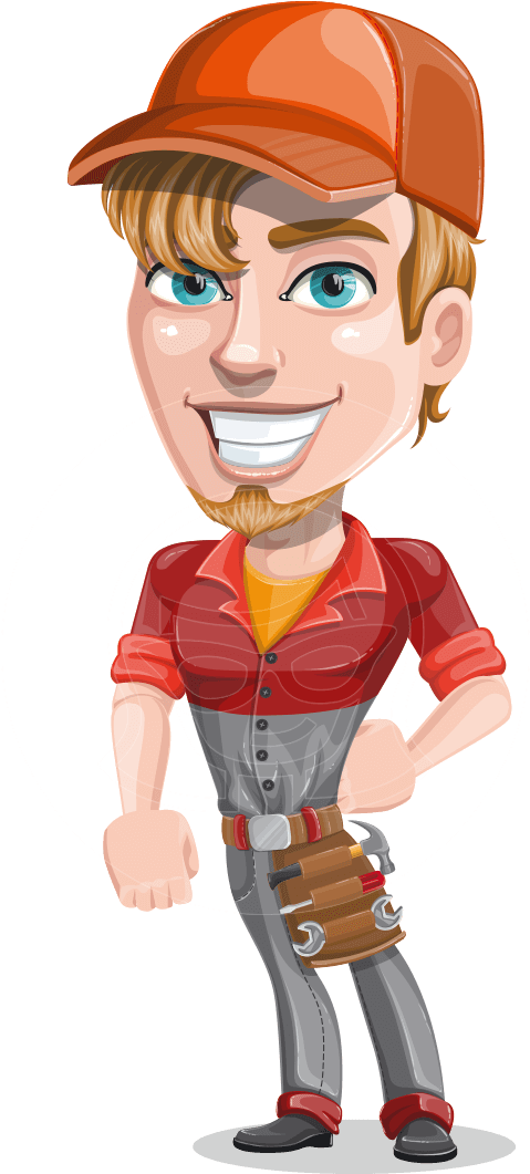Kyle The Problem Solver Mechanic - Vector Mechanic Character Png (957x1060), Png Download