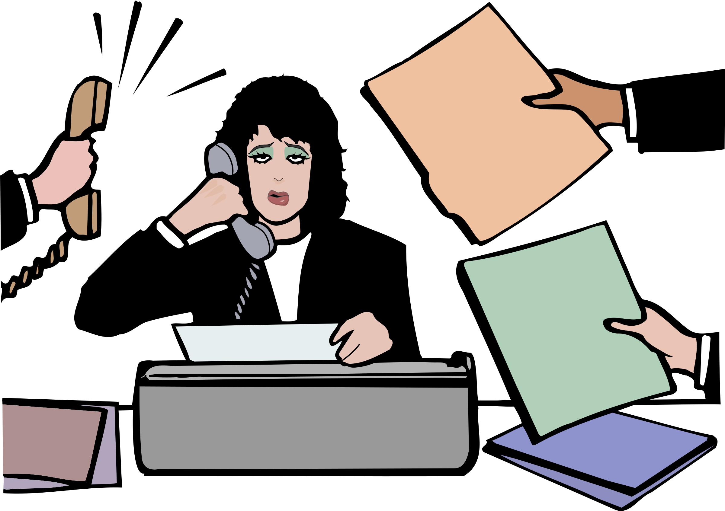 Image Library Download Collection Of Png High Quality - Stress Working In Cartoon Png (2400x1755), Png Download