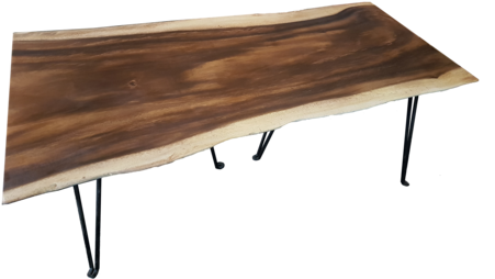 Suar Coffee Table With Hairpin Legs - Coffee (480x360), Png Download