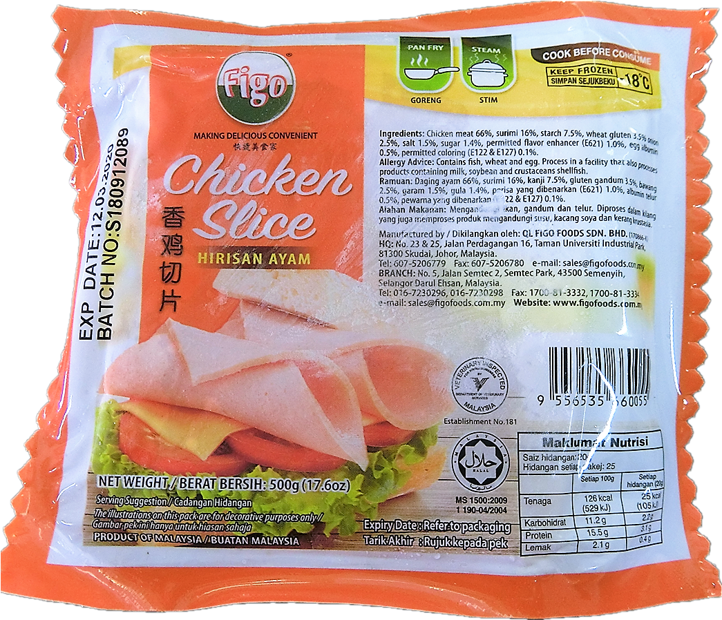 Chicken Slice - San San Frozen Food Marketing (1072x1500), Png Download