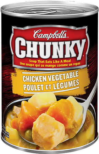 Chunky Chicken Vegetable - Campbell Chicken Vegetable Soup (340x510), Png Download