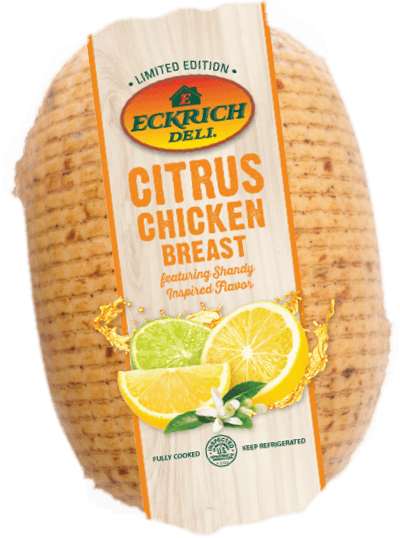 Citrus Chicken - Eckrich Deli Peppered Turkey Breast (400x538), Png Download