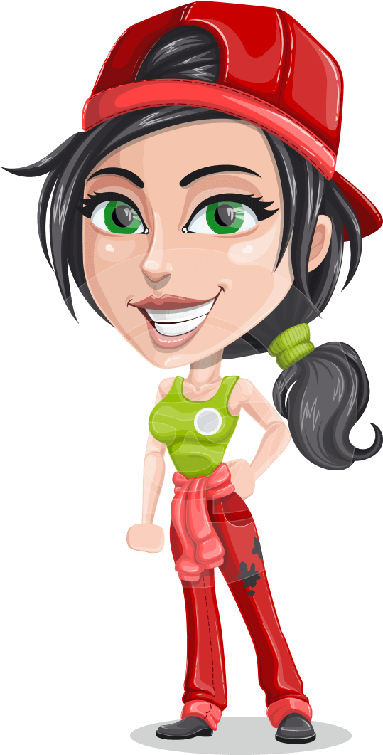 Clip Royalty Free Stock Cartoon Character Tessa The - Girl Mechanic Cartoon Png (957x1060), Png Download