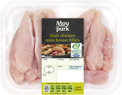 Irish Chicken Mini Breast Fillets - Moy Park (450x364), Png Download