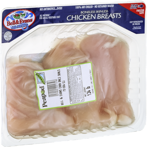 Bell & Evans Chicken Breasts Boneless Skinless (600x600), Png Download