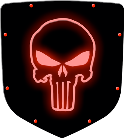 Red Punisher Logo - American Unlimited Punisher Skull Shadow Edition Spare (600x600), Png Download