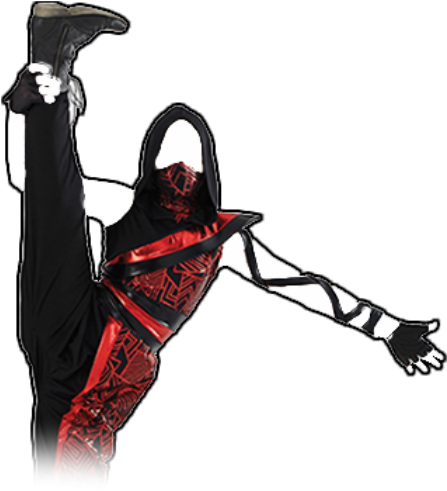 She Wears A Red And Black Ninja Jumpsuit, A Black Ninja - Just Dance (500x500), Png Download