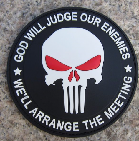 Seal Team 3 Punisher Patch - God Will Judge Our Enemies Pvc Patch Custom Patch Morale (640x480), Png Download