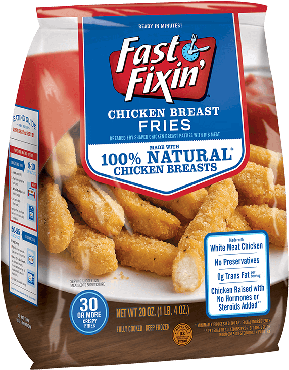 Chicken Breast Fries - Fast Fixin Chicken Fries (640x780), Png Download