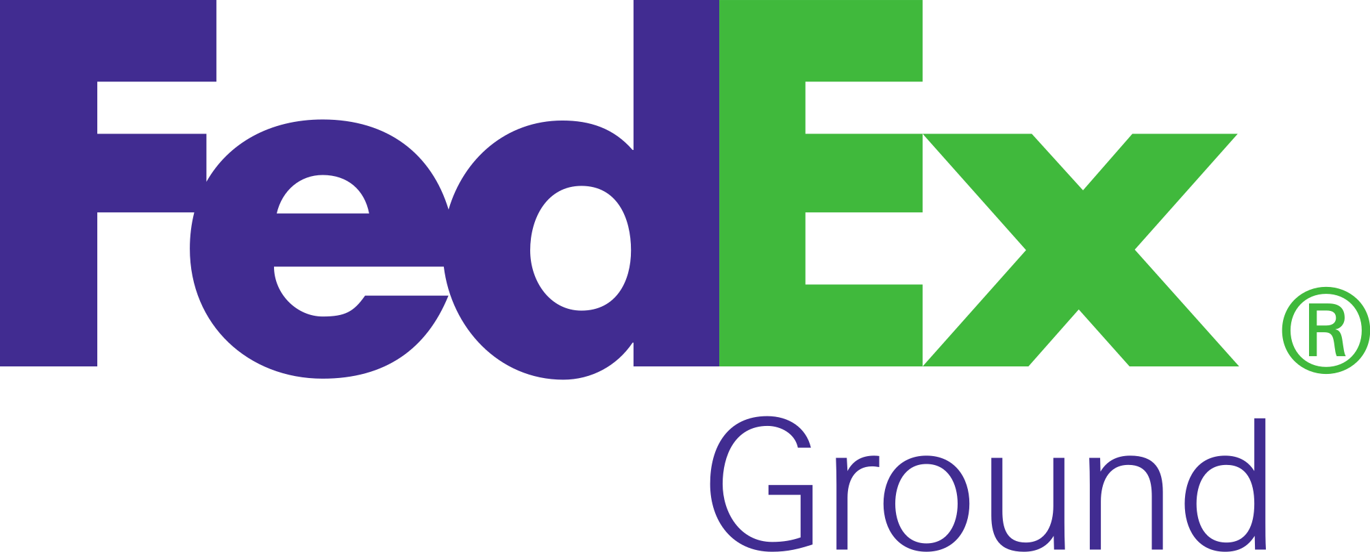 Open - Fedex Ground Logo (2000x806), Png Download