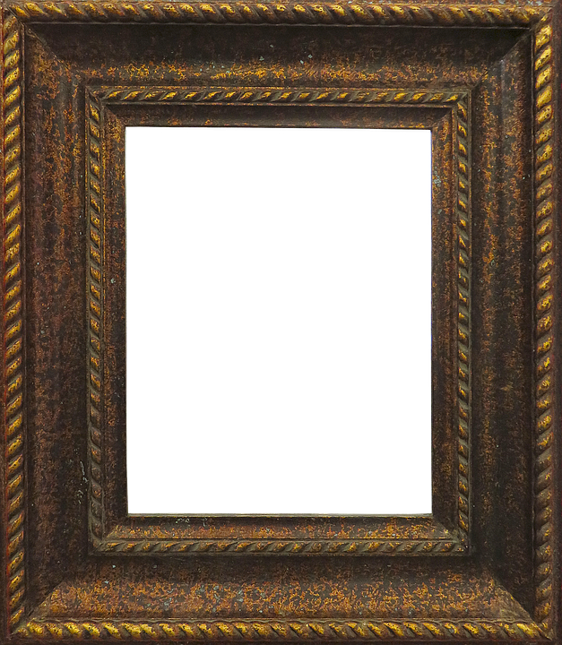 Frame, Picture Frame, Antique, Historically, Nostalgia - Antique Picture Frame Png (627x720), Png Download