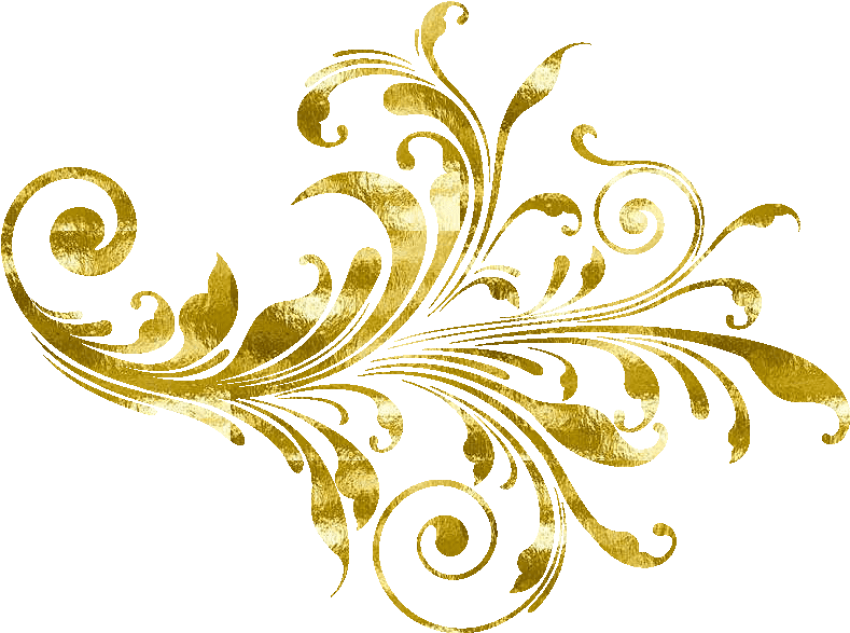 Flores Doradas Png Banner Black And White - Flowers Vinyl Wall Art Decal (black) (846x639), Png Download