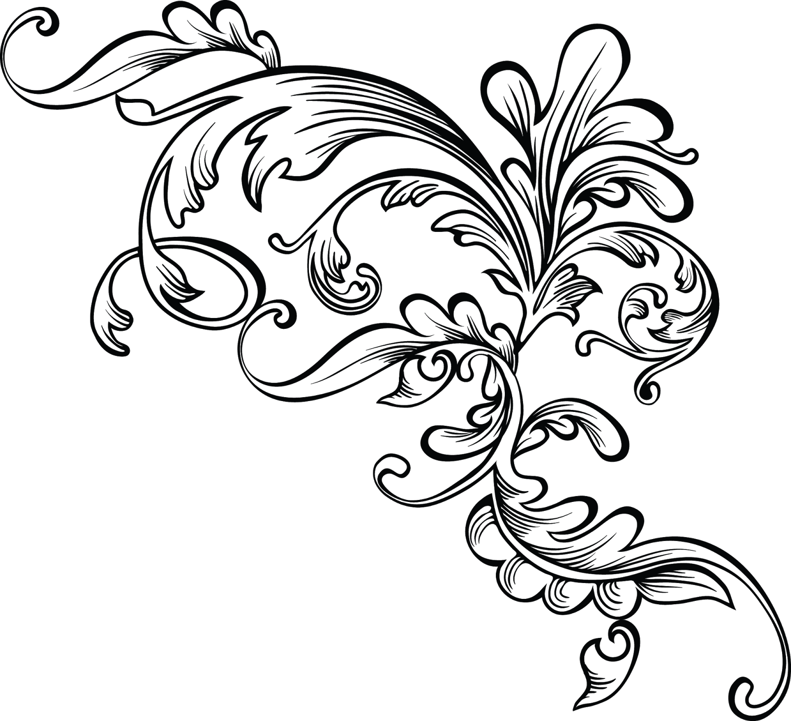 European Pattern Line Art Shower Curtain (1600x1458), Png Download