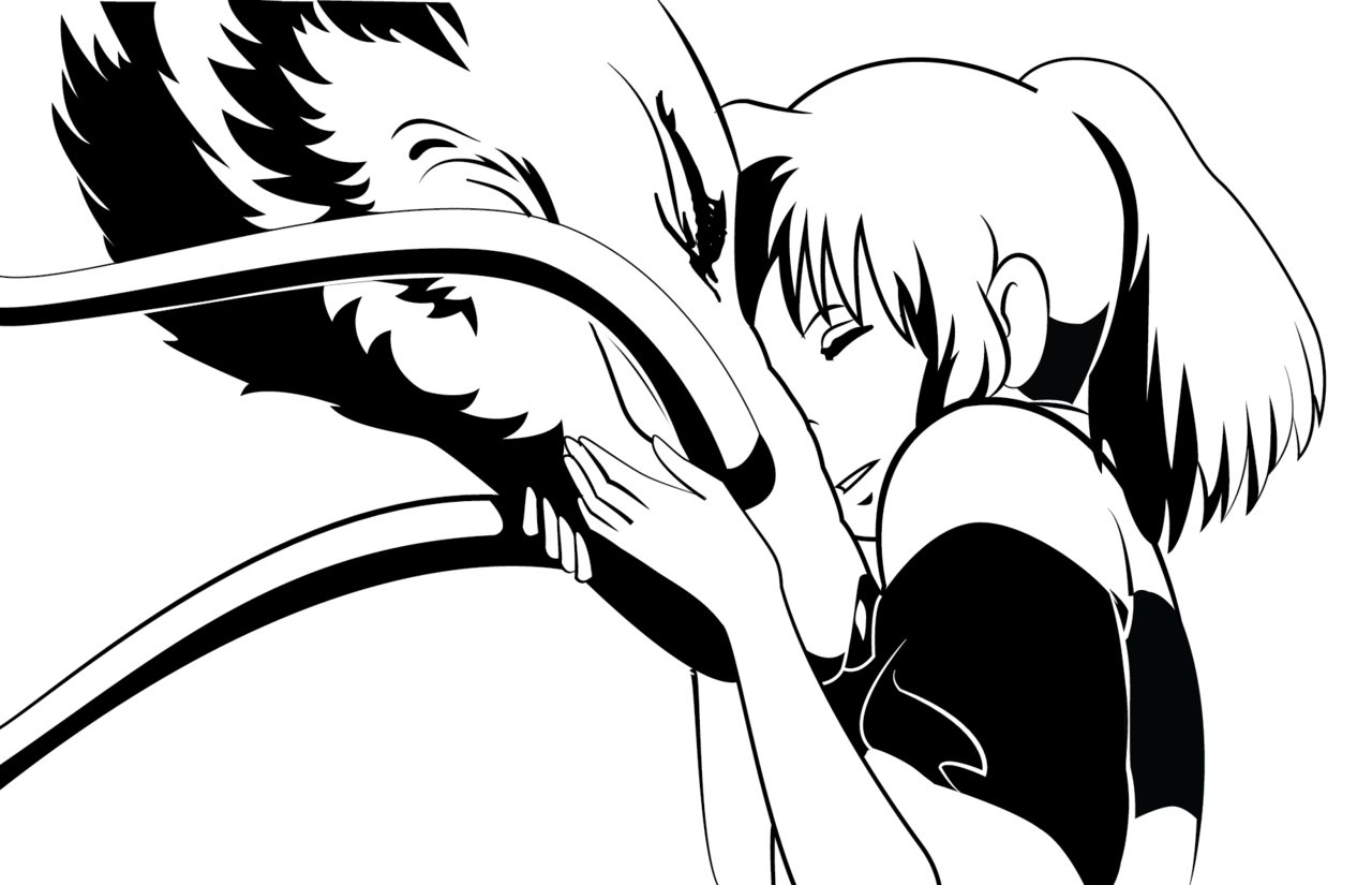 Spirited Away Vector By Winglessfairy-d7k2l7w - Spirited Away Chihiro & Haku Vinyl Decal (1280x825), Png Download