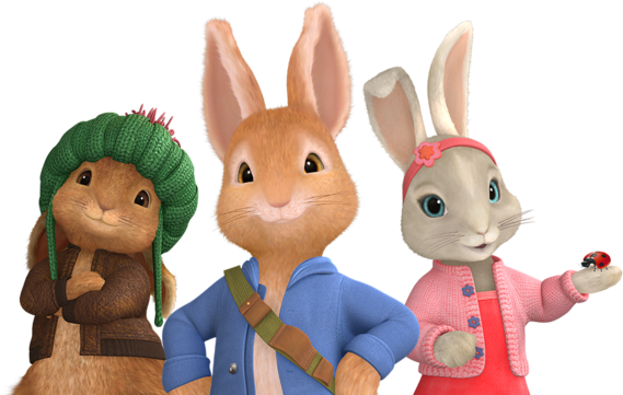 File Size - Cbeebies Peter Rabbit Characters (640x360), Png Download