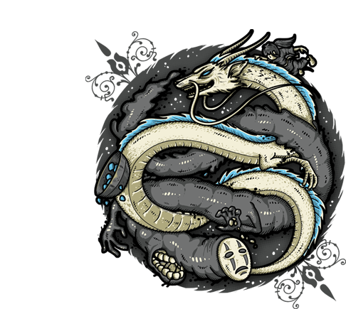 Spirited Away T-shirt For One Day Only On Teefury - Spirited Away Shirt Design (618x469), Png Download