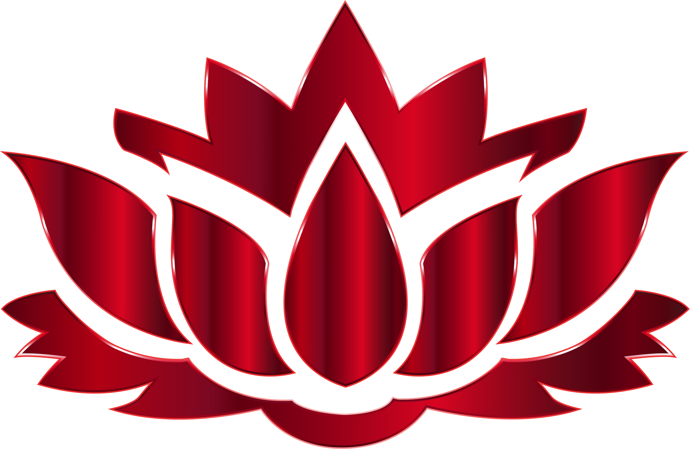 28 Collection Of Red Lotus Flower Drawing - Red Lotus Flower Clipart (2346x1528), Png Download