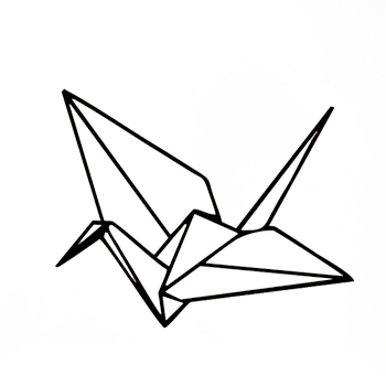 Cor Do Fundo - Kranich Origami Bild (350x350), Png Download