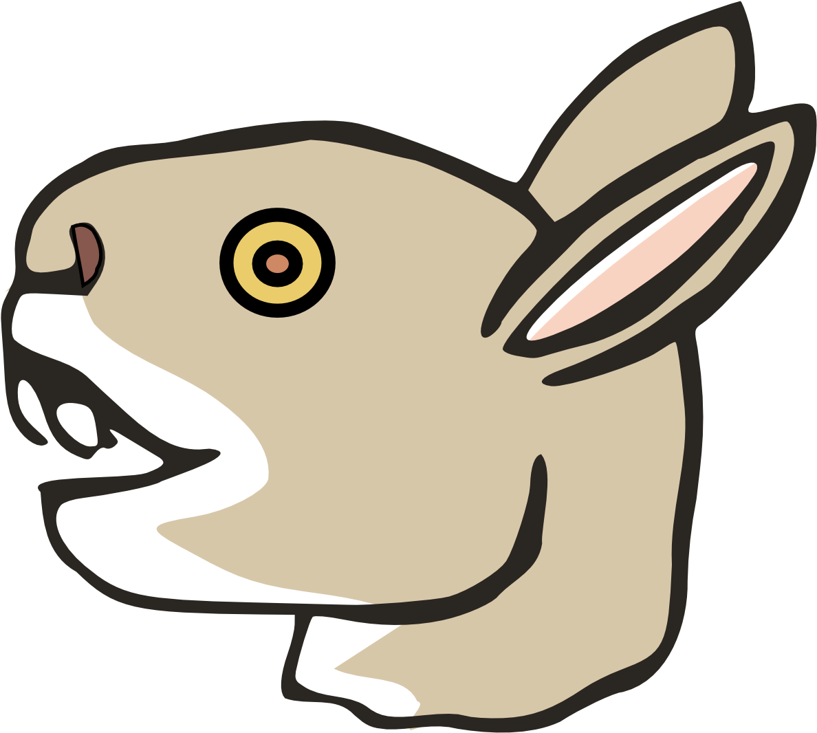 Rabbit Clipart - Tochtli (1229x1122), Png Download