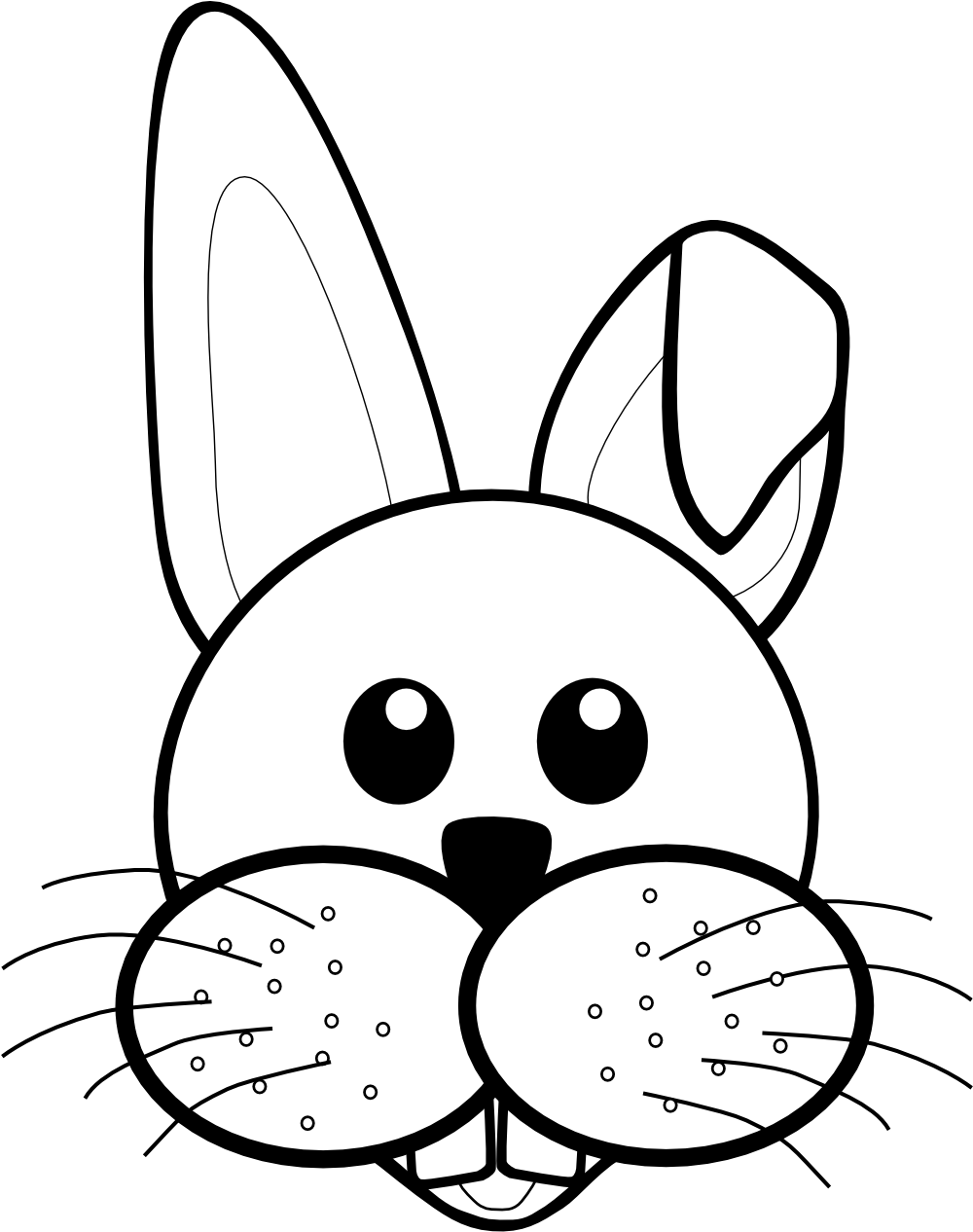 Download Rabbit Black And White Bunny Black And White Bunny - Animal Face Coloring Pages PNG Image with No Background Download Rabbit Black And White Bunny Black And White Bunny - Animal Face Coloring Pages PNG Image with No Background
