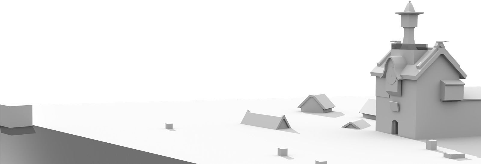 Initial/current Progress On Spirited Away Concept For - Monochrome (1600x576), Png Download