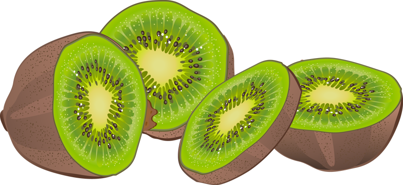 Clipart Kiwi Fruit - Clip Art Kiwi (825x379), Png Download