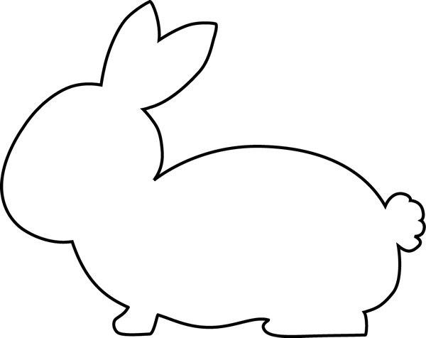 Bunny Clip Art - White Rabbit Silhouette Png (600x476), Png Download