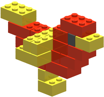 Building Legos Graphic Transparent Huge Freebie - Lego Bird Easy (361x336), Png Download