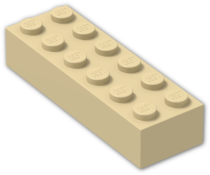 Brick 2 X 6 - Brick Yellow Lego (800x600), Png Download