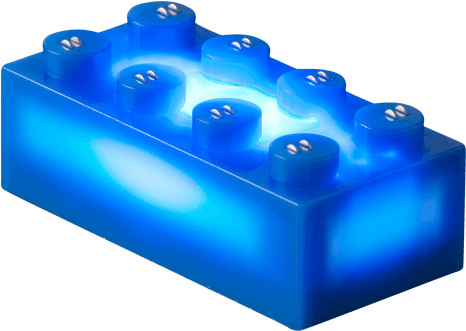 Regular Blue 2×4 Light Stax Brick - Light Stax Illuminated Blocks Classic Set (36 Pieces) (500x500), Png Download