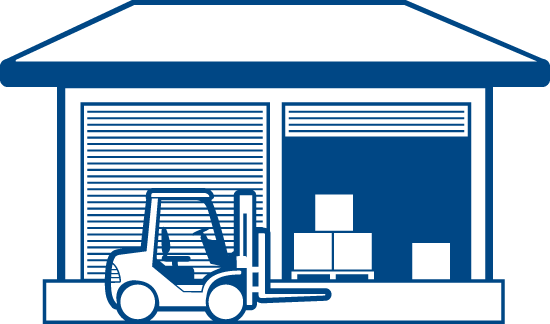Icon-warehouse - Distribution Warehouse Icon (550x324), Png Download