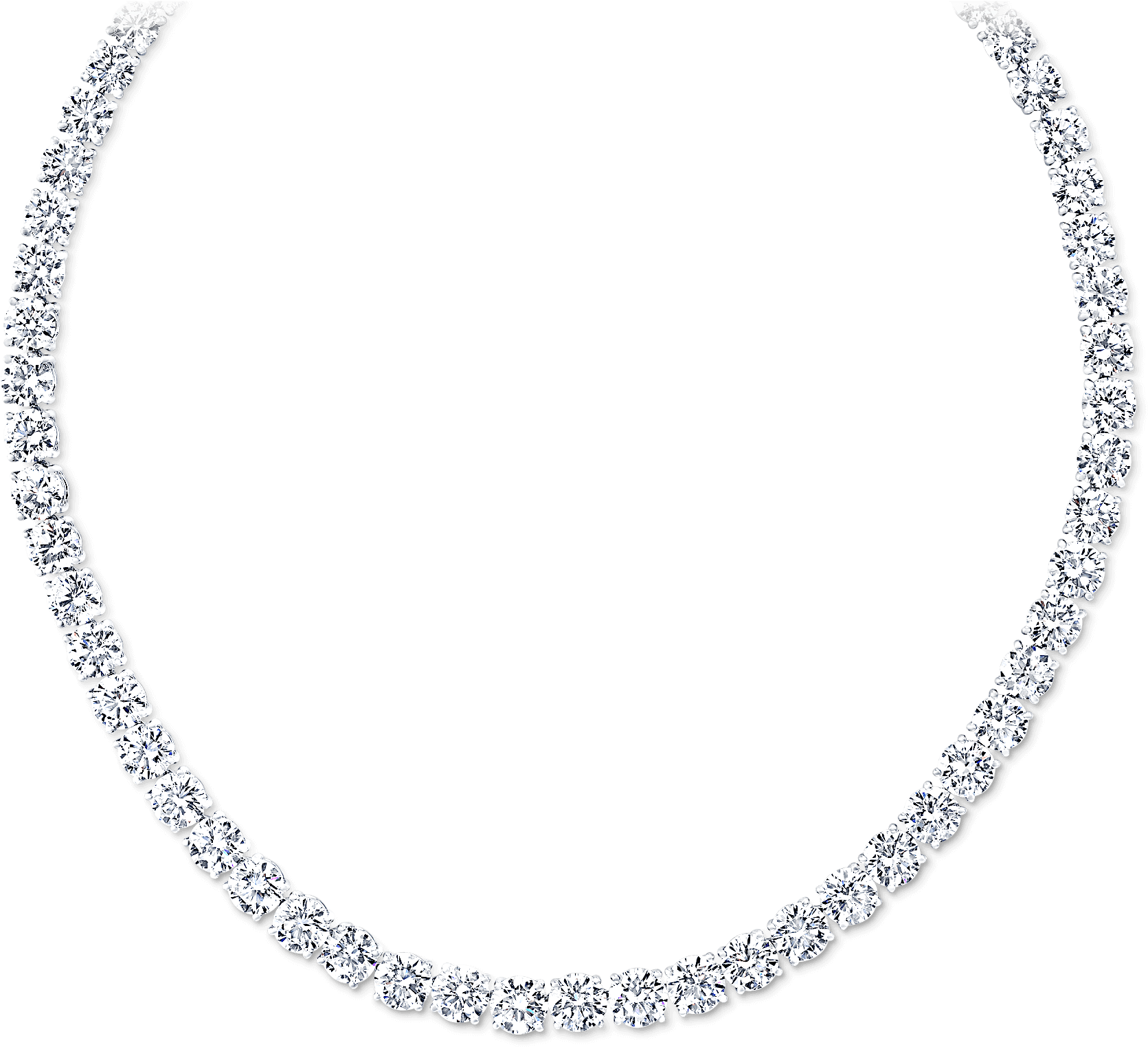 A Classic Graff Round Diamond Necklace - Necklace (2000x2000), Png Download