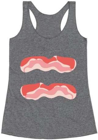 Bacon Equality Symbol Racerback Tank Top - I D Rather Be Sleeping Shirt (484x484), Png Download