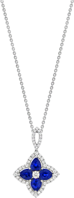 80 Carat Sapphire And Diamond Pendant - Pendant (700x700), Png Download