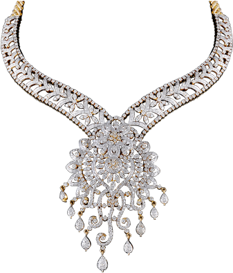 Diamond Necklace - Jewellery (400x400), Png Download