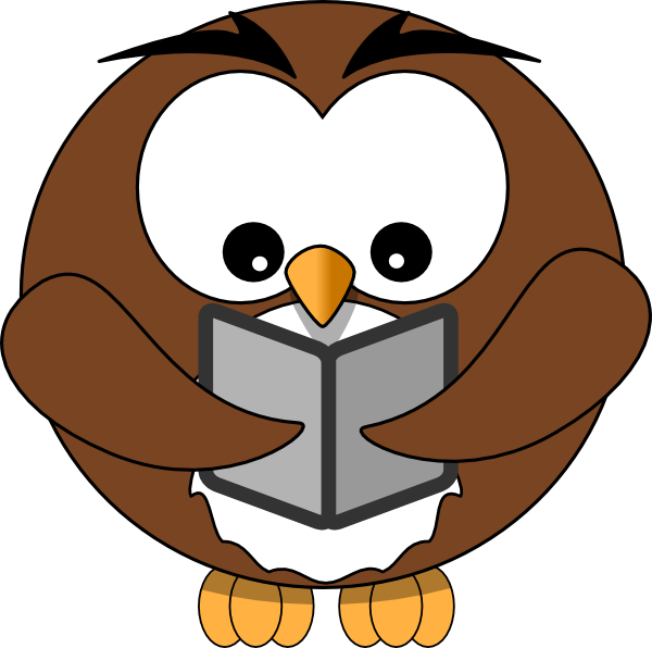Books Clipart - Reading Owl Clip Art (600x596), Png Download