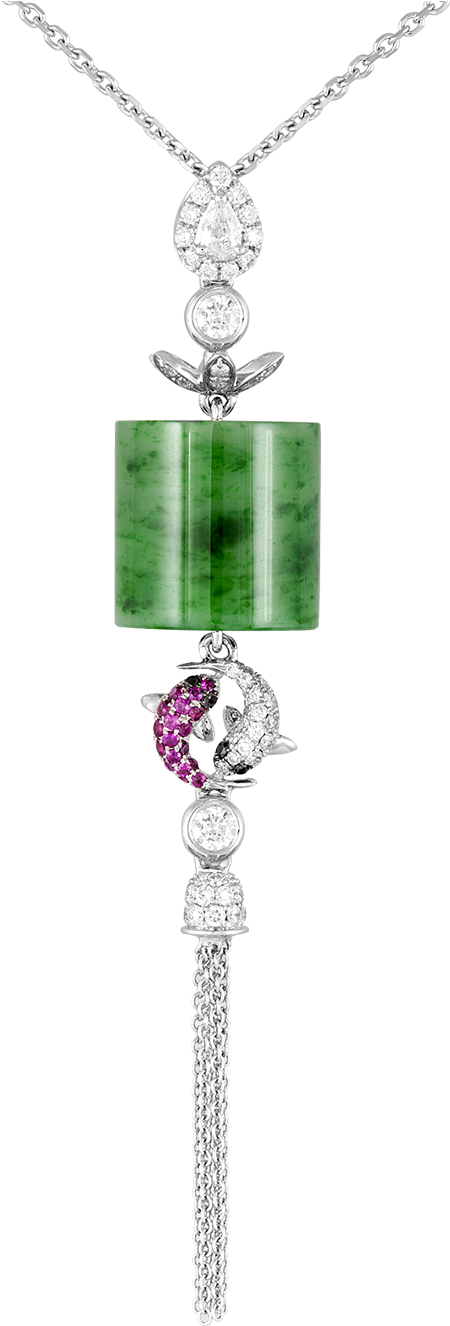 Pisceans Jadeite Ruby Diamond Pendant - Jewelry And Jewels (1392x1392), Png Download