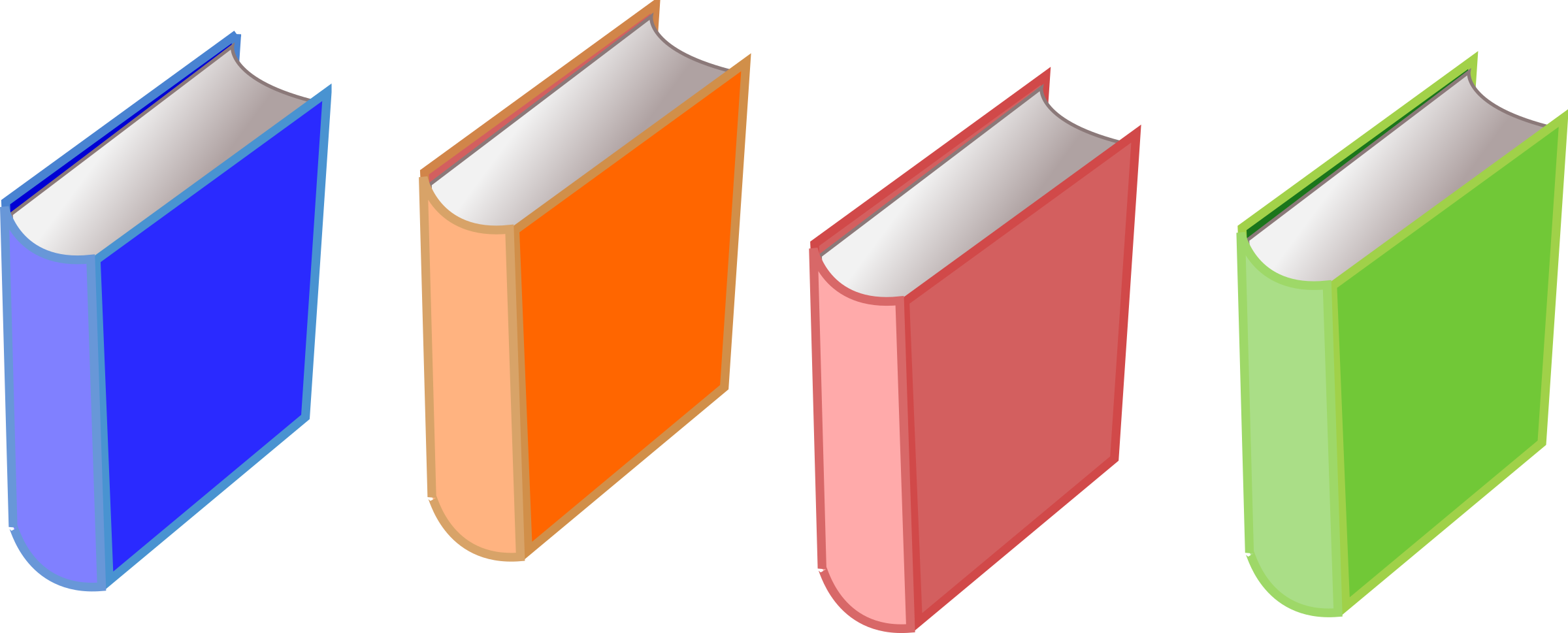 Row Of Books Clipart (800x324), Png Download
