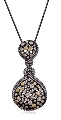 Vera Claw Diamond Pendant 18k Black Gold - Vera (400x400), Png Download