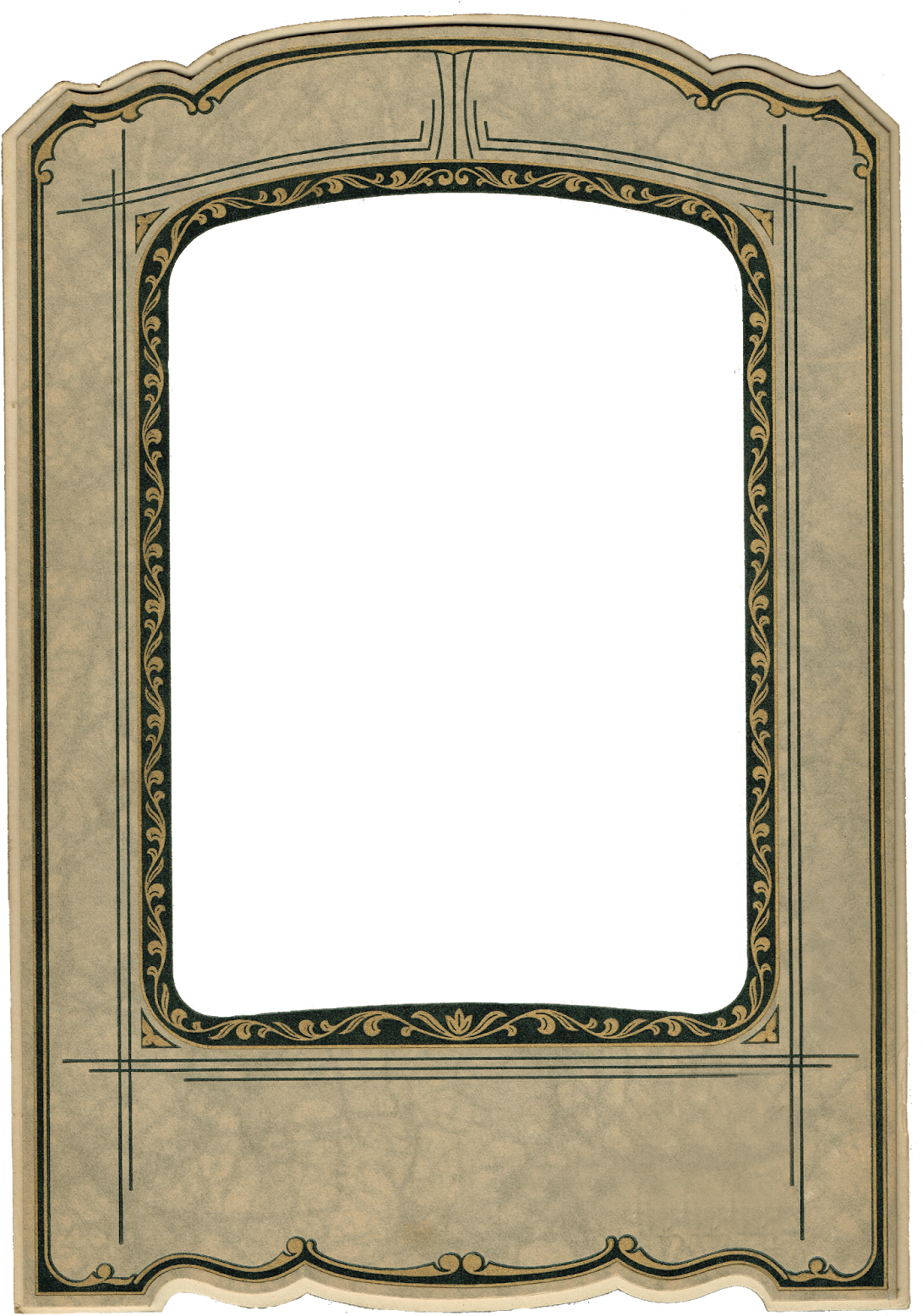 Antique Photo Frame - Vintage Frames Photo Mats (1102x1600), Png Download