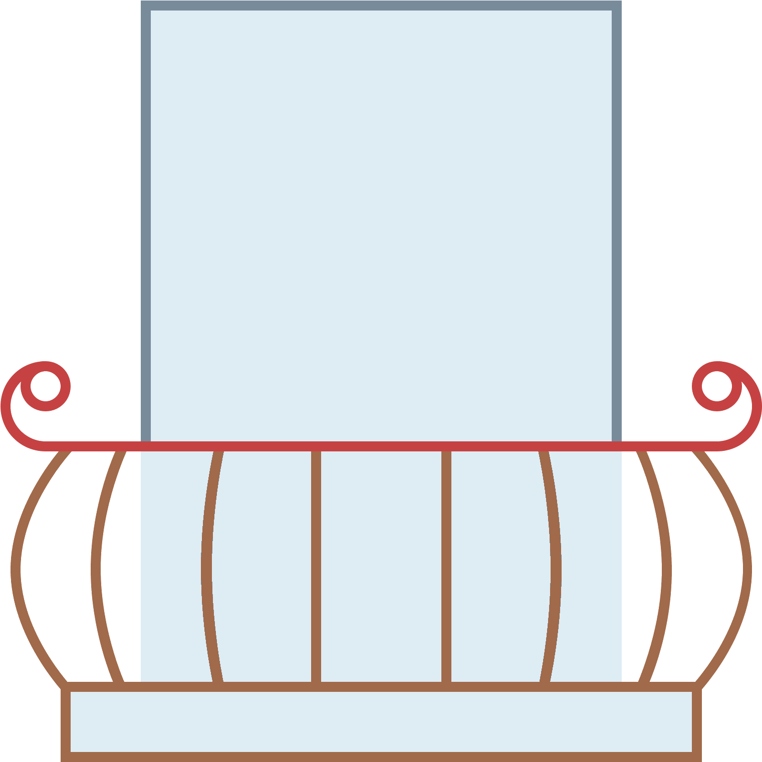 Balcony Icon - Imagenes De Balcon Para Dibujar Facil (1600x1600), Png Download