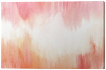 Orange And Pink Watercolor Background Canvas Print - Painting (400x400), Png Download