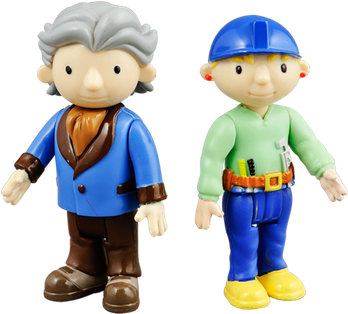 Bob The Builder Figures 2 Pack - Bob The Builder (571x313), Png Download