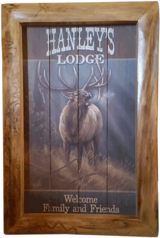 Aspen Log Picture Frame - Elk Canvas Painting Iphone 6 / 6s Phone Case (800x788), Png Download